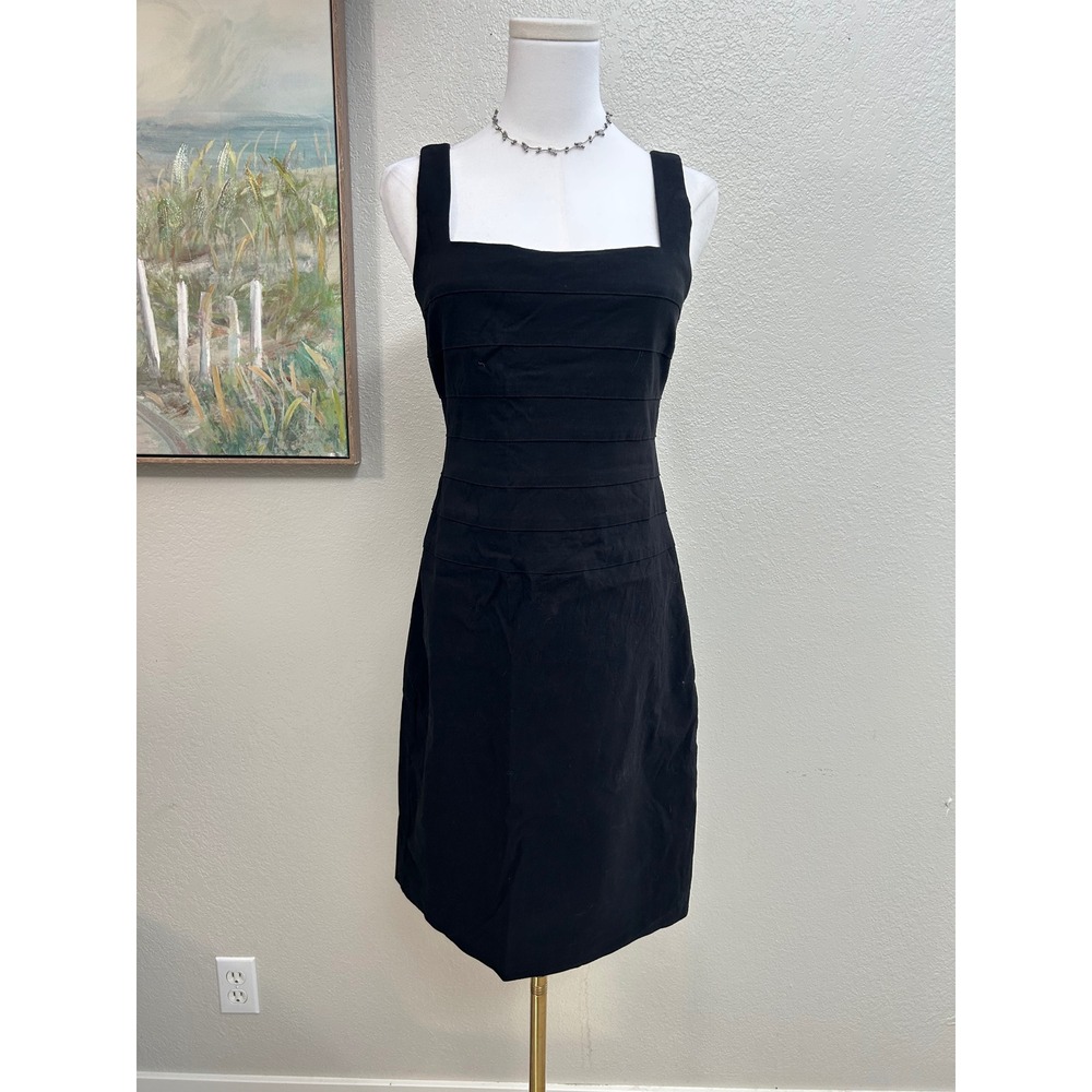 Bisou Bisou Michele Bohbot Black Bandage Sheath Dress Size 8